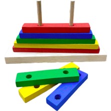 Empressco Renkli Çok Renkli Ahşap Prizma Eğitici Oyuncak Çocuklar Için