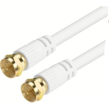 Fabrikasyon Gold Uç F Konnektörlü 3 Metre Rg6/u4 Full Hd 3D 4K Anten Tv Çanak Uydu Kablosu