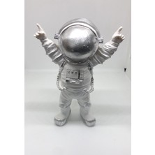 Lebron Lebson Dekoratif Polyester Buz Beyazı Astronot Gri