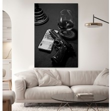 Özkacar Group Para ve Sarap  Cafe Restorant Dükkan Dekarasyon Kanvas Tablo