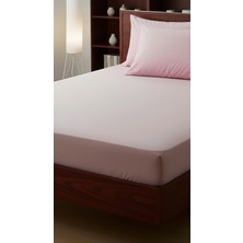 Pudra Pembesi Pamuklu Tek Kişilik Lastikli Çarşaf 100X200