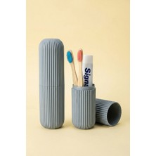 Fevito Gri - Seyahat Tipi Diş Fırçası, Makyaj Malzemesi Saklama Kabı, Çok Amaçlı Aksesuar Organizeri