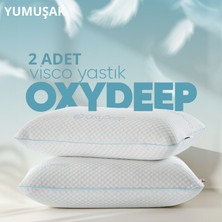 Pillow Market Oxydeep Yorgunluk Önleyici Visko Yastık [hava Kanallı] Ergonomik Oksijenli Uyku Yastığı 2 Adet