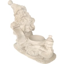 Empressco Beyaz Noel Baba Mumluk, Sıcak ve Şirin Ev Dekoru Parçası