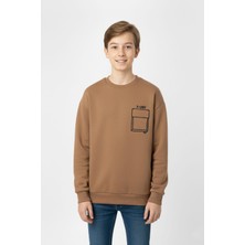 New Kids Baskı Detaylı Bisiklet Yaka Erkek Çocuk Sweatshirt