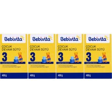 Bebivita Bebek Sütü 400GR No:3 (1 Yaşından Itibaren) (4 Lü Set)