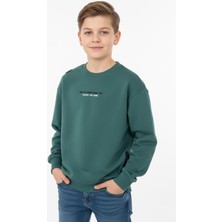 New Kids Bisiklet Yaka Baskı Detaylı Erkek Çocuk Sweatshirt
