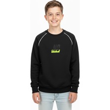New Kids No Baskılı Kapşonsuz Rahat Erkek Çocuk Sweatshirt