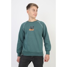 New Kids No Baskılı Kapşonsuz Rahat Erkek Çocuk Sweatshirt