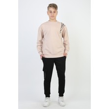 New Kids Mevsimlik Respect Baskılı 2 Iplik %100 Pamuk 2 Iplik Uzun Kollu Erkek Çocuk Sweatshirt