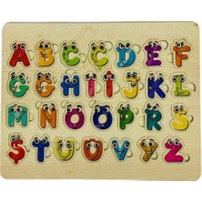 Empressco Renkli Ahşap Alfabe Bul ve Eşleştirme Oyunu Çocuklar Için Eğitici Puzzle