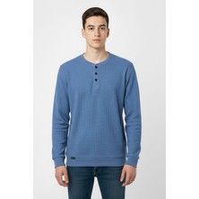 New Kids Mevsimlik Düğme Detaylı Bawelna Kumaş Uzun Kollu Erkek Çocuk Sweatshirt