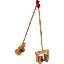 Empressco El Yapımı Ahşap Pembe Oyuncak Çıngırak, 3-4 Yaş Çocuklar Için Güvenli ve Eğlenceli