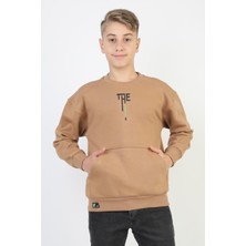 New Kids Kanguru Cepli Bisiklet Yaka Erkek Çocuk Sweatshirt