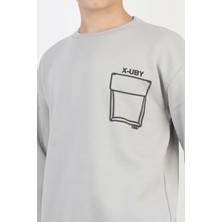 New Kids Baskı Detaylı Bisiklet Yaka Erkek Çocuk Sweatshirt