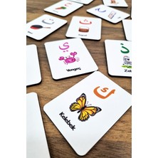 Empressco Renkli Ahşap Elif Ba Eğitim Kartları, Eğlenceli ve Öğretici Öğrenme Seti