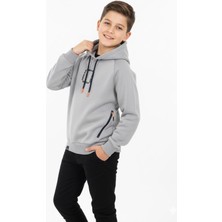 New Kids Kapüşonlu Fermuarlı Cepli Erkek Çocuk Sweatshirt