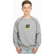 New Kids No Baskılı Kapşonsuz Rahat Erkek Çocuk Sweatshirt