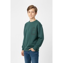 New Kids Baskı Detaylı Bisiklet Yaka Erkek Çocuk Sweatshirt