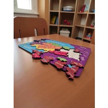 Empressco Türkçe Haritası Puzzle, Kabartmalı Türkiye ve Komşu Ülkeler Denizler ile Eğlenceli Öğrenme
