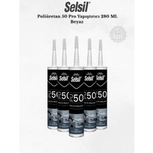 Selsil Poliüretan Mastik Beyaz 280 Ml. - 5 Adet