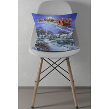 Empressco Kırmızı Noel Baba ve Yılbaşı Desenli Şık Kırlent Kılıfı, Mutlu Tatil Atmosferi