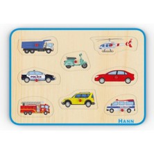 Empressco Renkli Ahşap Eğitici Yapboz, Taşıtlar Temalı, Çocuklar Için Eğlenceli ve Öğretici