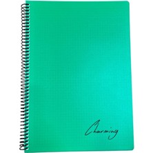 Marka Tokaç A4 Pp Kapak Spiralli 120 Yaprak Defter Kareli TOK-220-YEŞIL