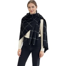 Markahit Kalın %100 Yünlü Büyük Boy Yumuşak Dokulu Kadın Şal 70X200 cm