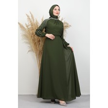 Giza Store Semra Tesettür Elbise Haki