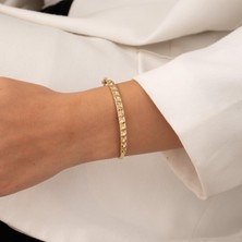 Hakan Mücevherat Taşlı 14 Ayar Altın Kelepçe