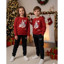 Cg Kids Kuromi Noel Temalı 3 Iplik Şardonlu Alt Üst Takım Süper Kalite Kumaş