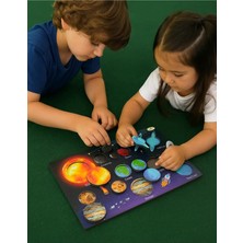 Empressco Renkli Ahşap Güneş Sistemi Yapbozu Çocuklar Için Eğlenceli ve Öğretici