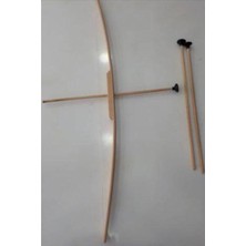 Empressco Ahşap Ok Yay Toz Koparan, Eğlenceli ve Doğal Çocuk Oyuncağı, Kahverengi