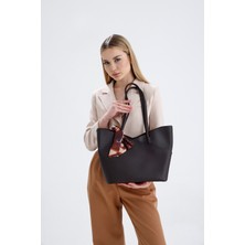 MİALES Fular ve Yavru Çanta Detaylı Kadın El ve Omuz Çantası