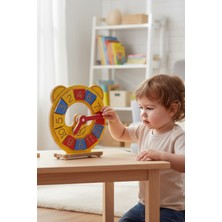 Empressco Ahşap Montessori Eğitici Saat, Çocuklar Için Renkli ve Öğretici Bir Saat