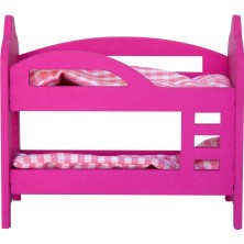 Empressco Ahşap Çift Katlı Ranza Oyuncak, Pembe, Eğlenceli ve Güzel Tasarım