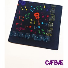 Caf Baf Cafbaf Kare Bandana Müzik MODEL.8517 - Siyah