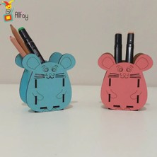 Empressco Renkli Hayvan Temalı Ahşap Kalem Kutuları, Çocuklar Için Eğlenceli Aktivite Seti