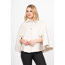 MissVina Bowsleeve Cape – Fiyonk Detaylı Premium Kaşe Panço 2636