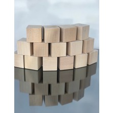 Empressco Kahverengi Ahşap Küp Seti, 15 Adet, Hediye ile Birlikte, Doğal ve Şık Tasarım