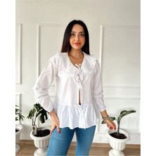 Simsibutik Pinterest Bebe Yaka Önden Düğmeli Gömlek