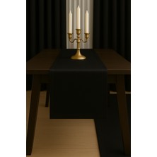 The Rose Saten Dokulu Siyah Runner , Masa Örtüsü, Amerikan Servis