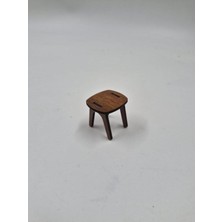 Empressco Renkli Ahşap Minyatür Dekoratif Tabure 3,5 cm x 3,5 cm x 3,5 cm
