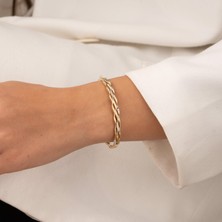 Hakan Mücevherat Taşlı 14 Ayar Altın Kelepçe