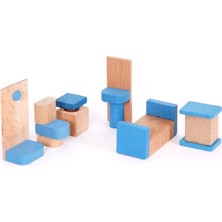 Empressco Renkli Ahşap Mini Minyatür Banyo Seti, Şık ve Eğlenceli Dekorasyon Aksesuarı