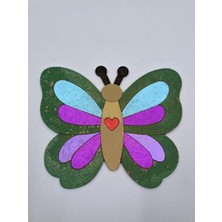 Empressco Çok Renkli Ahşap Kelebek Boyama Seti, 15X12 Cm, Okul ve Etkinlikler Için