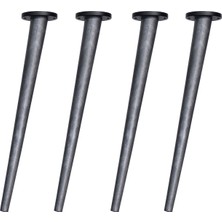 Badem10 Antrasit 4 Adet Açılı Ahşap Masa Ayağı 65 cm Mobilya Dayanıklı Tasarım Masa Konsol Sehpa Dolap Ayak