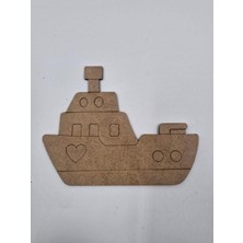 Empressco Çok Renkli Ahşap Vapurlu Gemi Boyama Seti, 15X12 Cm, Okul ve Sanat Etkinliği