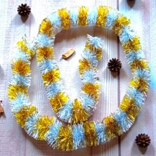 Oktay Sesal Boyun Simi 2 Metre Gümüş Gold Yılbaşı Boyun Simi Yumuşak Yılbaşı Süslemeleri Garland